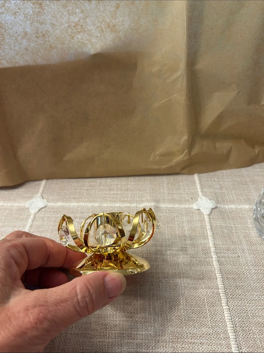 2 Swarovski Crystal candlestick holders